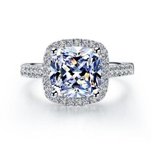Bague en moissanite pour femme avec diamant de 1 carat