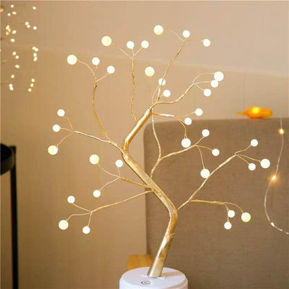 Led Copper Wire Light Bedroom Desk Table Light