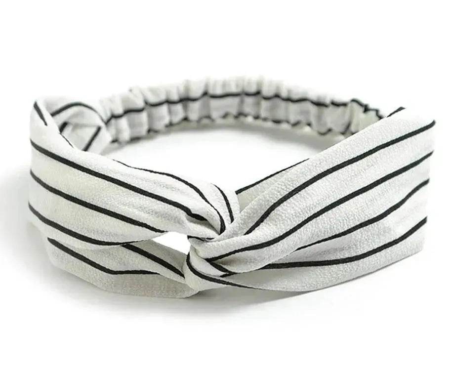 Bandeau croisé à nœud pour femme style rétro, imprimé floral