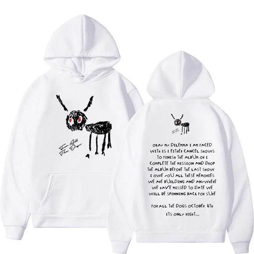 Rapper Drake For All The Dogs Letter Unisex Hoodie Sweatshirt