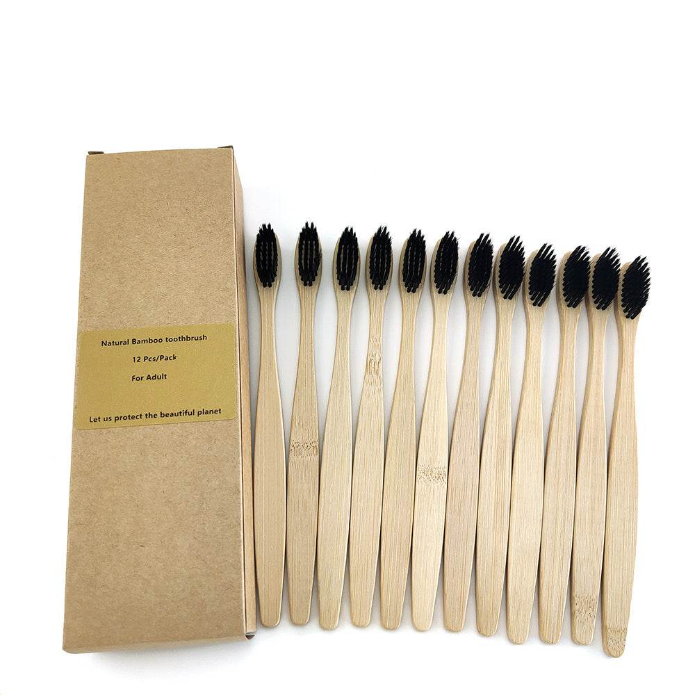 Eco friendly 12 Bamboo toothbrushes