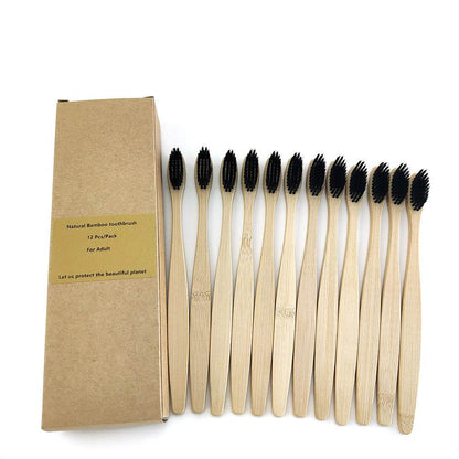 Eco friendly 12 Bamboo toothbrushes
