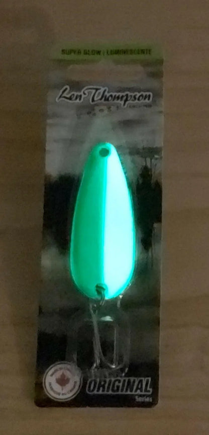 🍁Len Thompson Glowing White & Green Spoons