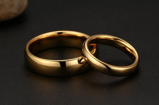 Bagues de mariage vintage en carbure de tungstène Meaeguet pour couple