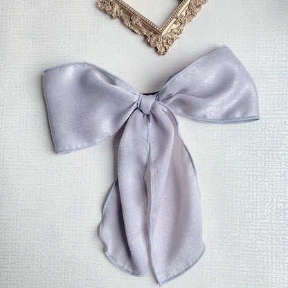 Silk satin oversized bow tie Hair Scrunchies ponytail Holder