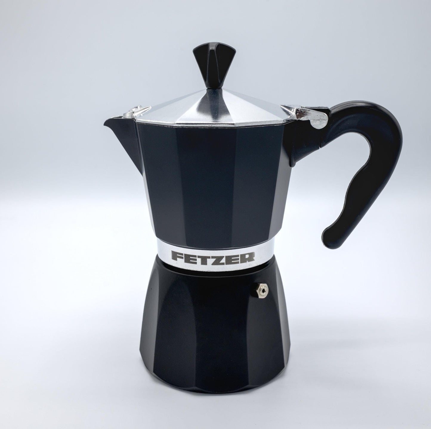 Dolce Vita! Matt Black Moka Pot - Steel Boiler