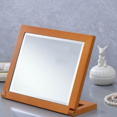 8 Tall Polyresin Adjustable Make-Up Mirror, Walnut Finish