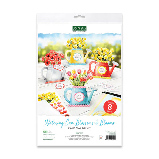 Arrosoir en fleurs et floraisons, kit de fabrication de cartes