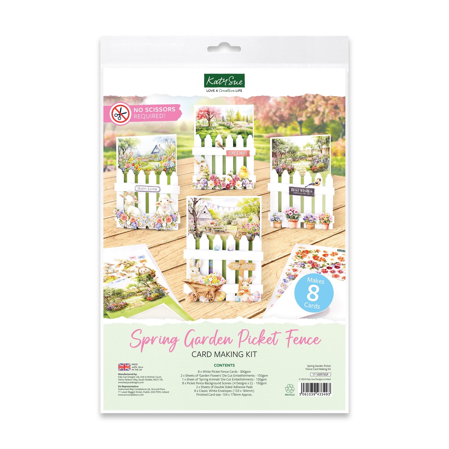 Spring Garden Picket Fence, Card Making Kit