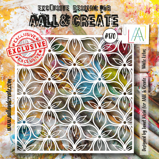 Pochoir AALL et Create 6"x6" - #170 - Lotus blanc