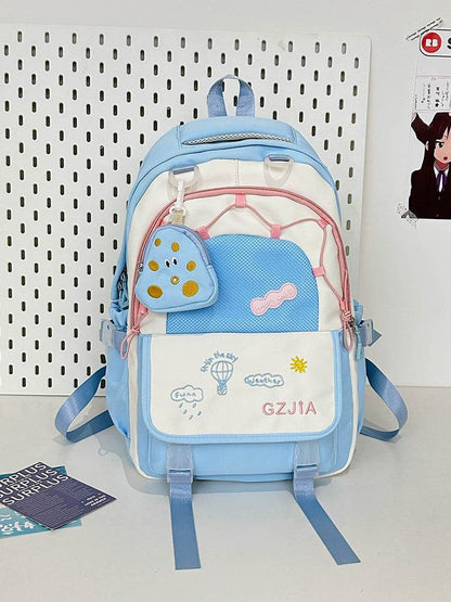 Contrast Colour School Bag – Spacious & Easy Carry