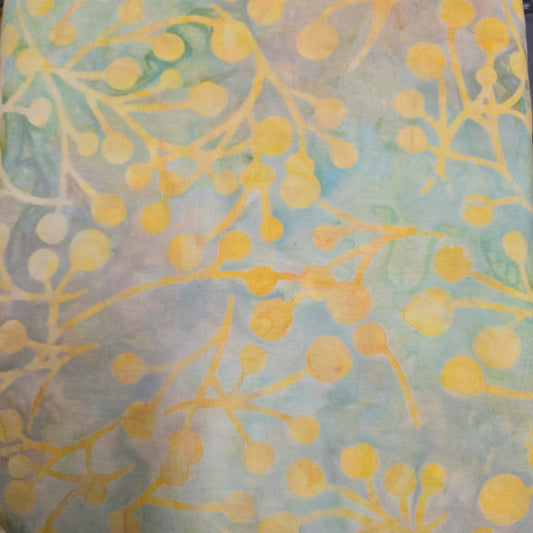 Batiks Bavarian- Yellow/Green Berry Vines - JH23A8-V