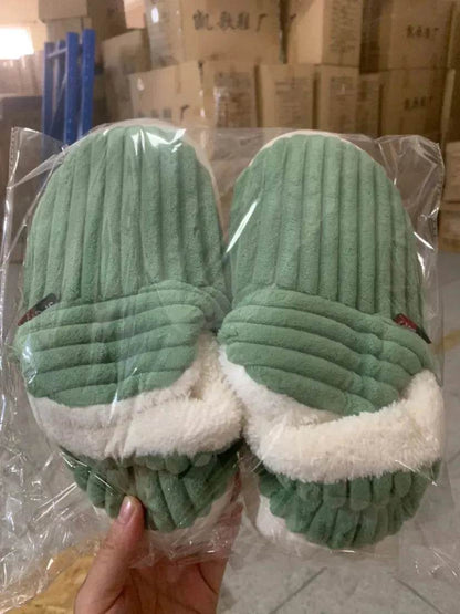 Pantoufles en coton, style identique pour hommes et femmes, hiver