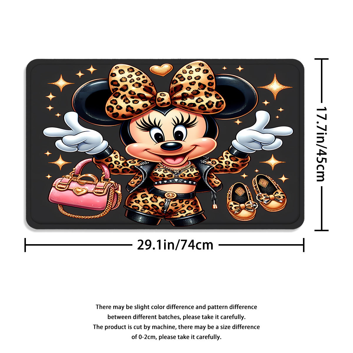Disney Minnie Mouse Family Bathroom Set: Includes 12 Free Hooks, Shower Curtain, Rug, Toilet Seat Cover, and U-Shaped Mat - Complete Bathroom Accessories Kit for Modern Decor