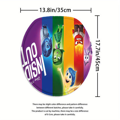 4pcs/1set Disney Brainstorming Team Shower Curtain Set -4-piece Set With 12 Hooks, Waterproof And Non Slip Bath Mat, Toilet Lid, And U-shaped Carpet - Fashionable Bathroom Decoration Set