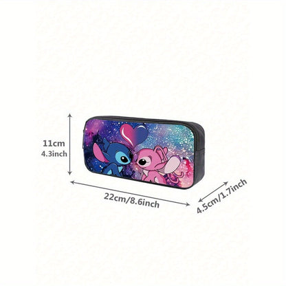 Ensemble de 3 sacs à dos Disney Stitch - Tissu Oxford durable, sac à bandoulière tendance et trousse pour l'école/l'université - Adorable et résistant