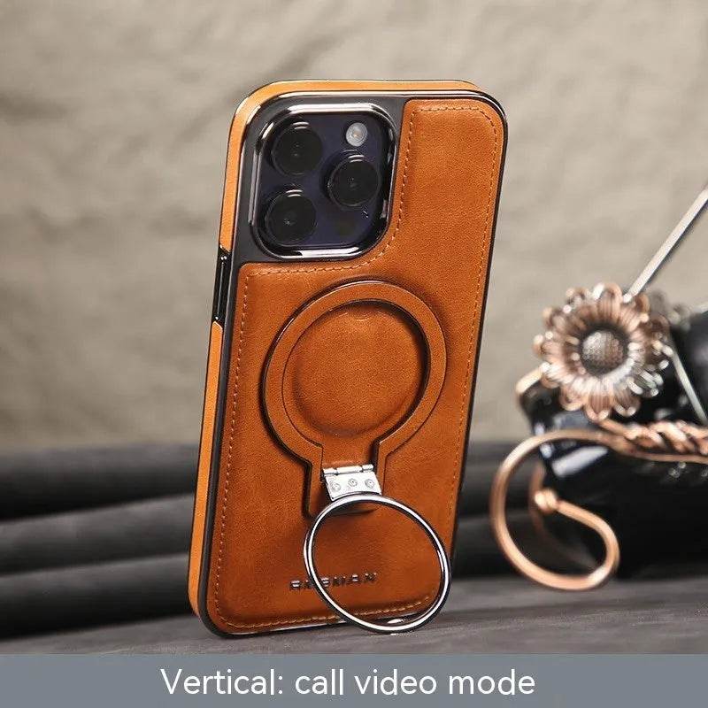 Luxury Magnetic Bracket Phone Case Business Drop-resistant Leather Case