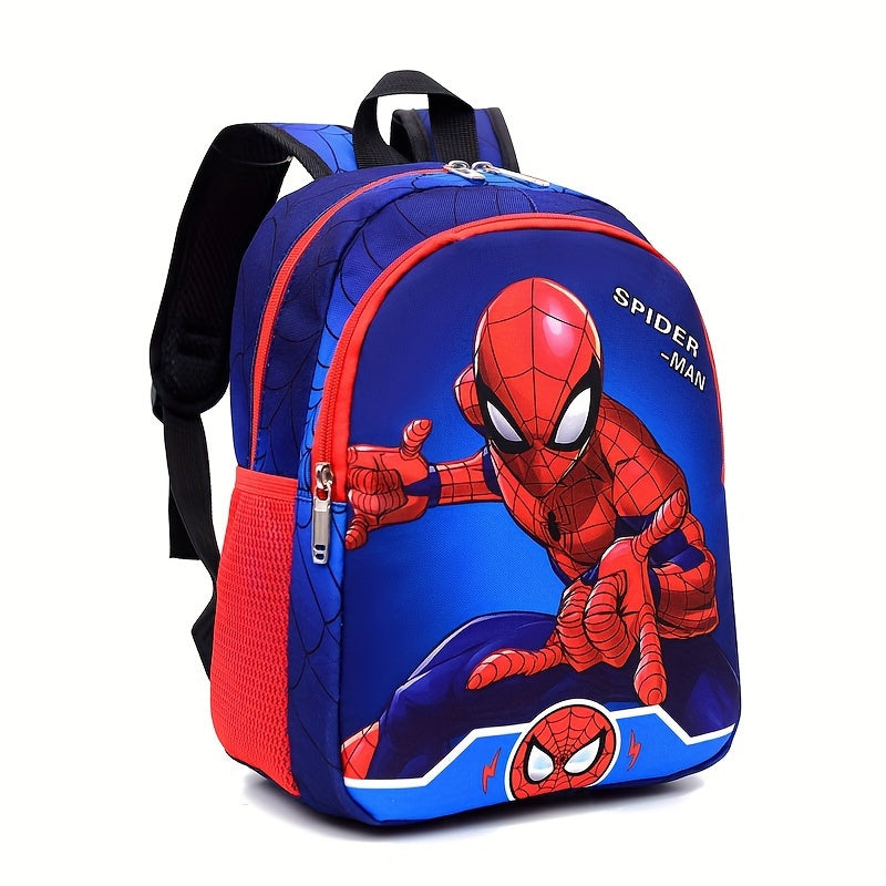Disney Licensed Backpack With Spider-Man Design, Small School Bag With Zipper, Travel Backpack