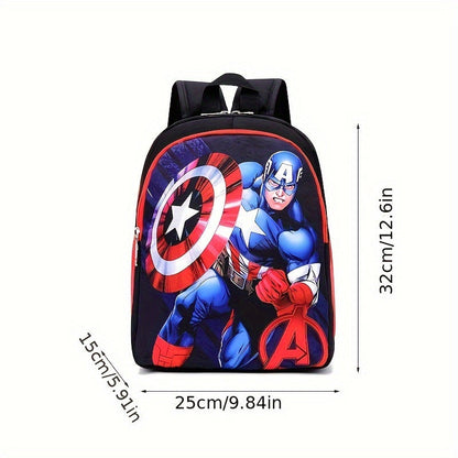Disney Licensed Backpack With Spider-Man Design, Small School Bag With Zipper, Travel Backpack
