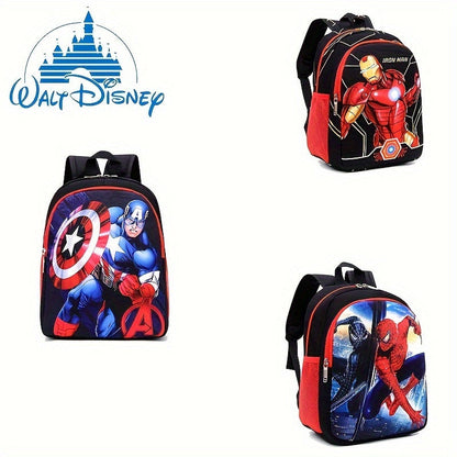 Disney Licensed Backpack With Spider-Man Design, Small School Bag With Zipper, Travel Backpack