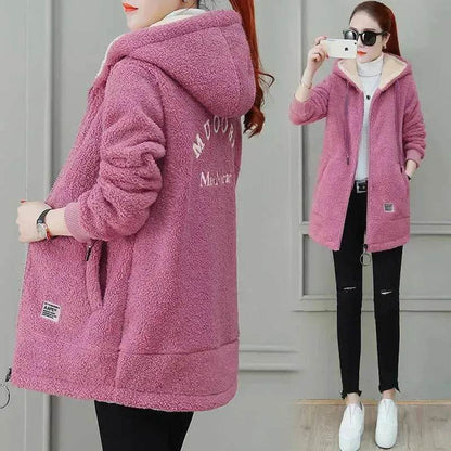 Women’s Faux Fur Coat and Jacket – Warm Autumn Winter Cardigan Wool Coat for Women