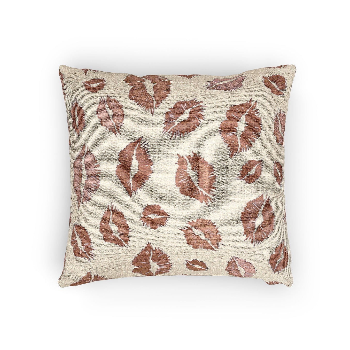 Kiss Pattern Woven Pillow | Decorative Throw Pillow for Home & Outdoor