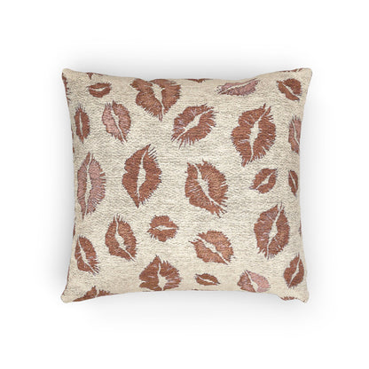 Kiss Pattern Woven Pillow | Decorative Throw Pillow for Home & Outdoor