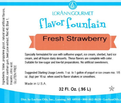 Fresh Strawberry Flavor - 4 oz. - 32 oz. - Ships Free Within Canada on Orders Above CAD $199