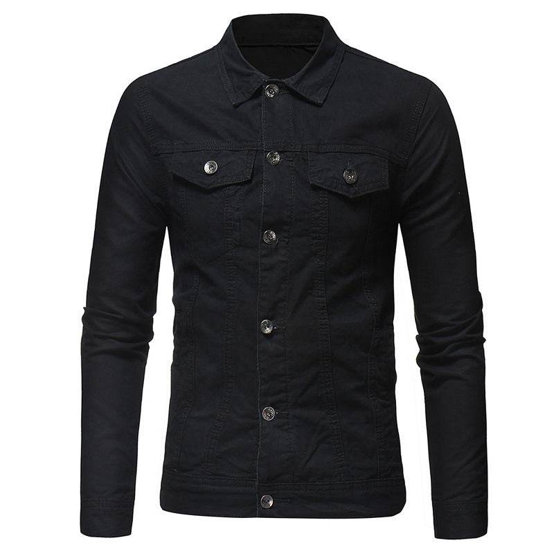 Solid color denim jacket shirt Jeans