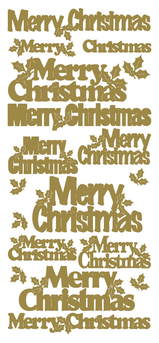 Autocollants décollables Joyeux Noël, tailles assorties