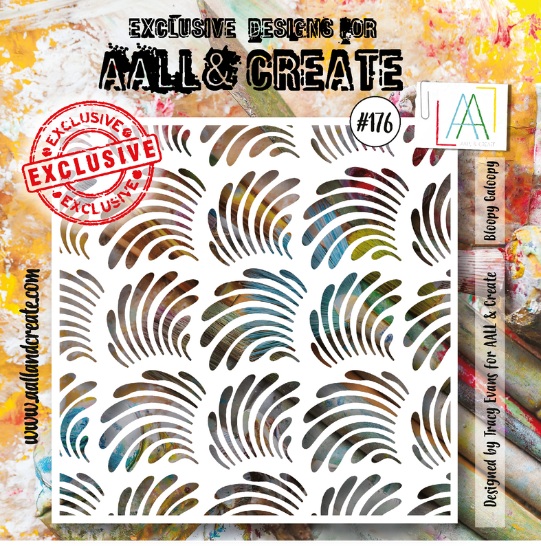 AALL and Create 6"x6" Stencil - #176 - Bloopy Galoopy