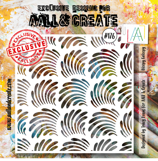 AALL and Create 6"x6" Stencil - #176 - Bloopy Galoopy