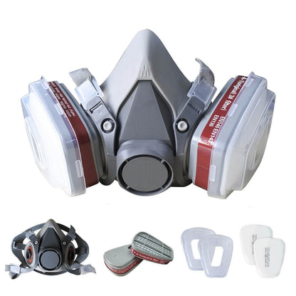 7in1 Half Face Gas Mask Facepiece Spray Painting Respirator Reusable Safety protective mask