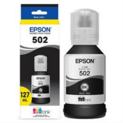 Epson T502 Ink Bottle, Pigment Black, w/Sensor