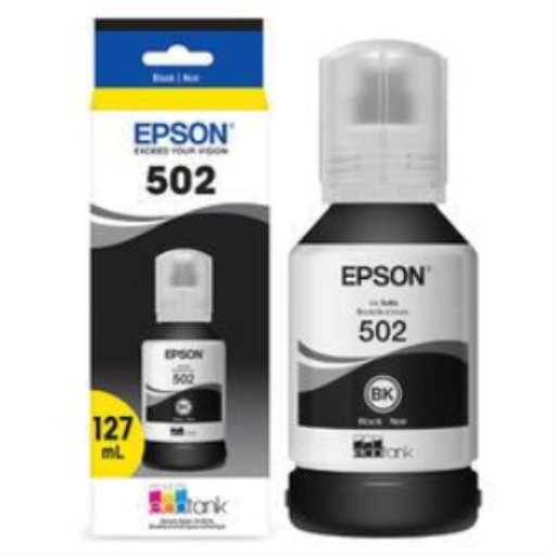 Bouteille d'encre Epson T502, noir pigmenté, avec capteur