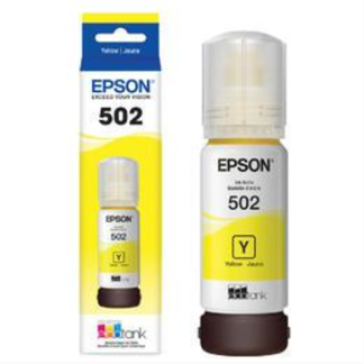 Bouteille d'encre Epson T502, Jaune teinté, avec capteur