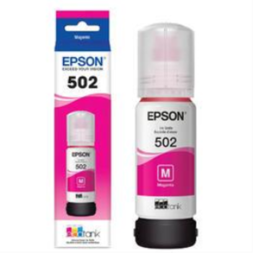 Bouteille d'encre Epson T502, magenta à colorant, avec capteur