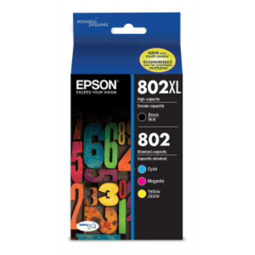 T802XL-BCS Epson 802XL HC Black and Color Original Ink Cartridge