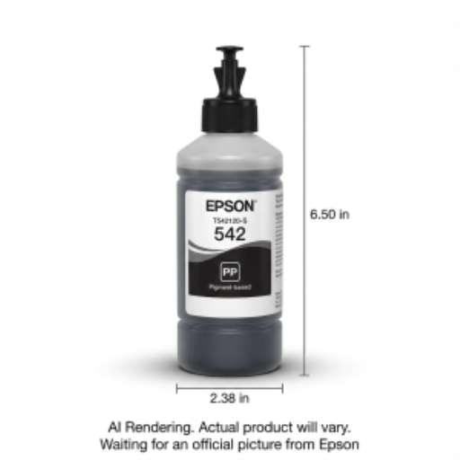 EPSON T542 Pigment Black Ink Bottle with Sensormatic / EcoTank Pro ET-5800 ET-5850 ET-5880 ET-16600 ET-16650