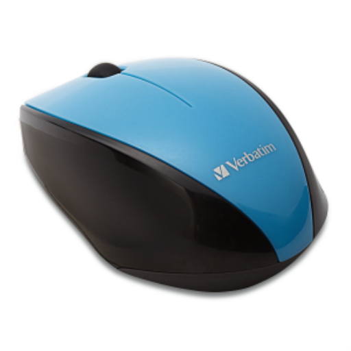 Souris sans fil Verbatim à LED bleue (bleue)
