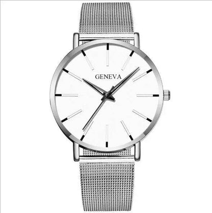 Montre à quartz avec bracelet en maille