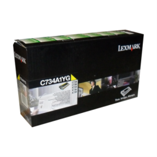 Cartouche de toner jaune Lexmark C/X734,746,X738 Programme de retour 6K