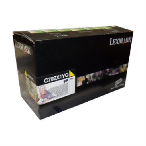 Cartouche de toner jaune programme de retour Lexmark C/X792, 20 000 pages