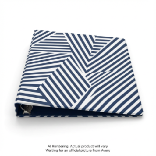 Avery Non-View 1" Durable Non-View Fashion Binder, Stripes, Round Rings
