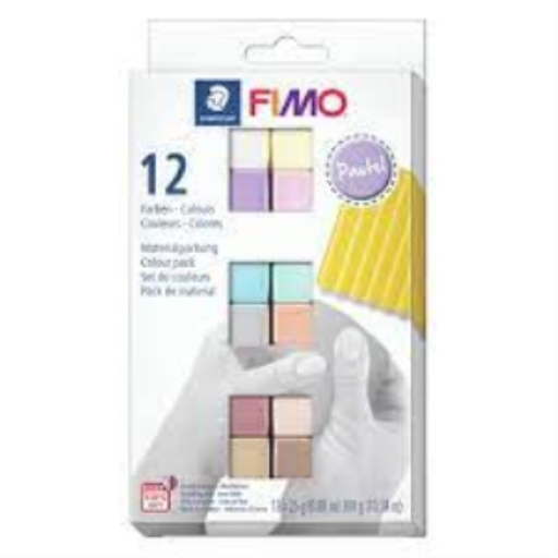 Set Pâte à Modeler Fimo Soft Couleurs Pastel Lot de 12 Couleurs