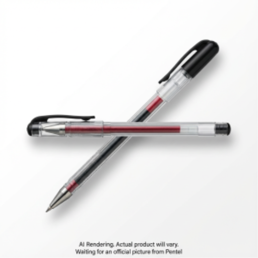 Hybrid Dual Metallic Gel Roller Pen (1.0mm), Black+Metallic Red Ink