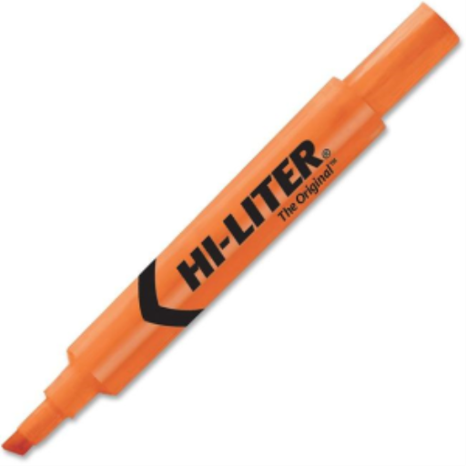 SURLIGNEUR DE BUREAU, 12/BOÎTE, ORANGE FLUORESCENT, INDIV