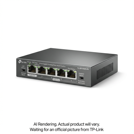 Commutateur de bureau Gigabit 5 ports avec 1 port PoE++ en entrée et 4 ports PoE+ en sortie