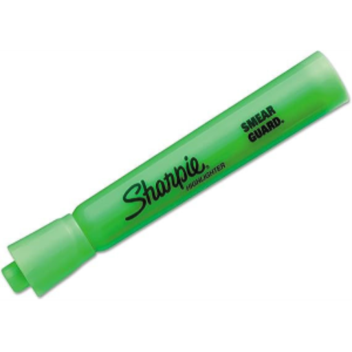 Surligneur Sharpie Tank, pointe biseautée, vert, 1 unité