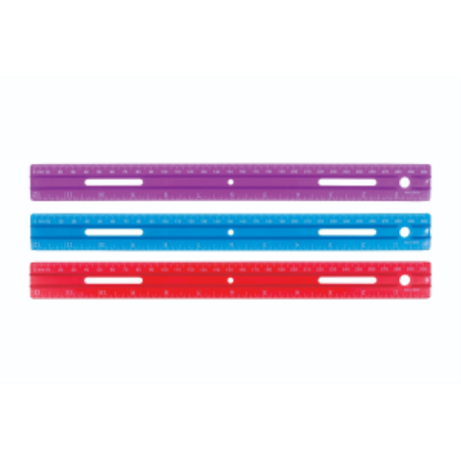 30 cm/12" Rainure pour crayon ? Échelles en pouces/métriques